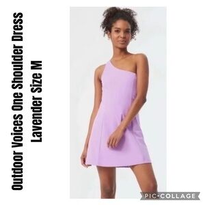 Outdoor Voices One Shoulder Dress Lavender Size M